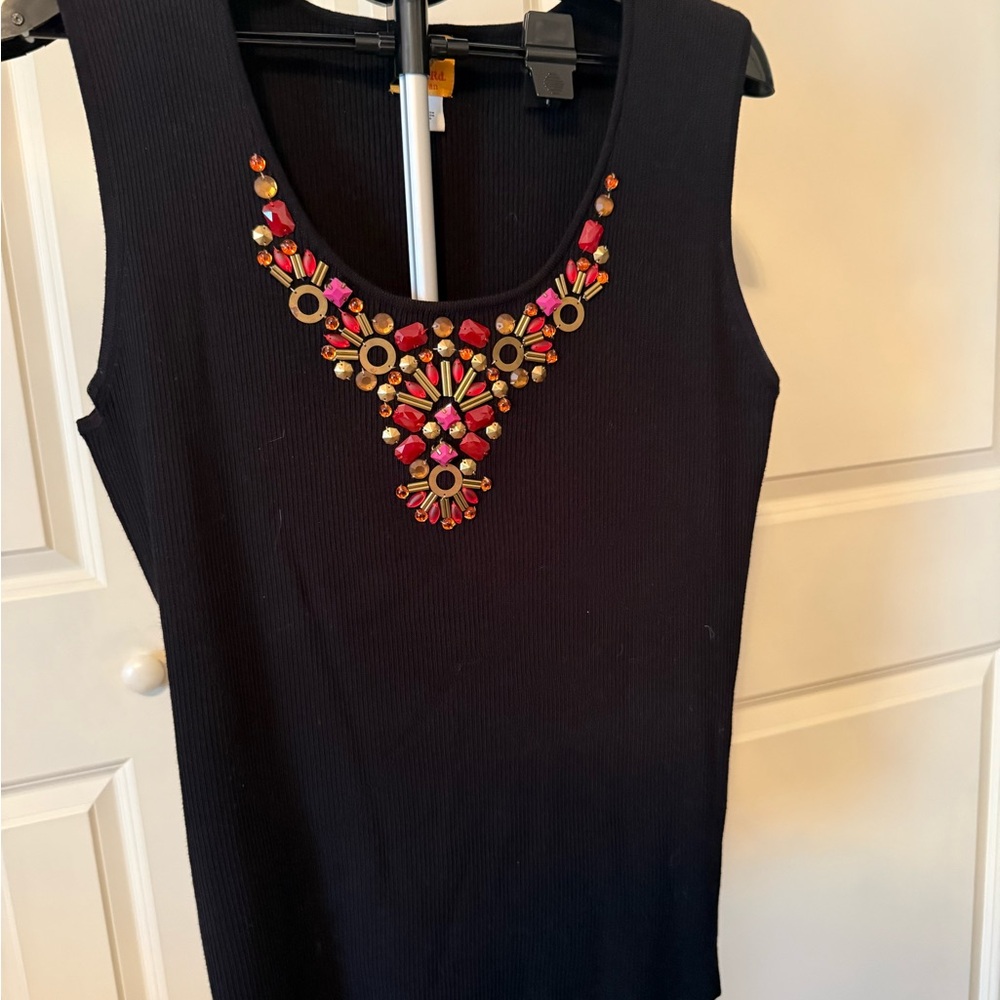 Ruby Rd. Black Textured Top